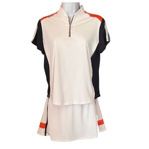 Tail Tech Performance White, Blue & Orange Polo & Skirt Set